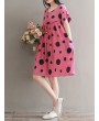 Polka Dots High Waist Vintage Short Sleeve Dresses