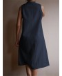 Vintage Sleeveless A Line Button Dress