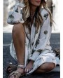 Bohemian Tree Print Long Sleeve Dress For Women