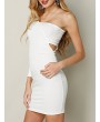 Sexy One Shoulder Hollow Bodycon Women Mini Dress