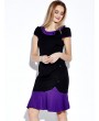 Sexy Round Neck Short Sleeve Slim Fishtail Party Elegant Women Dress